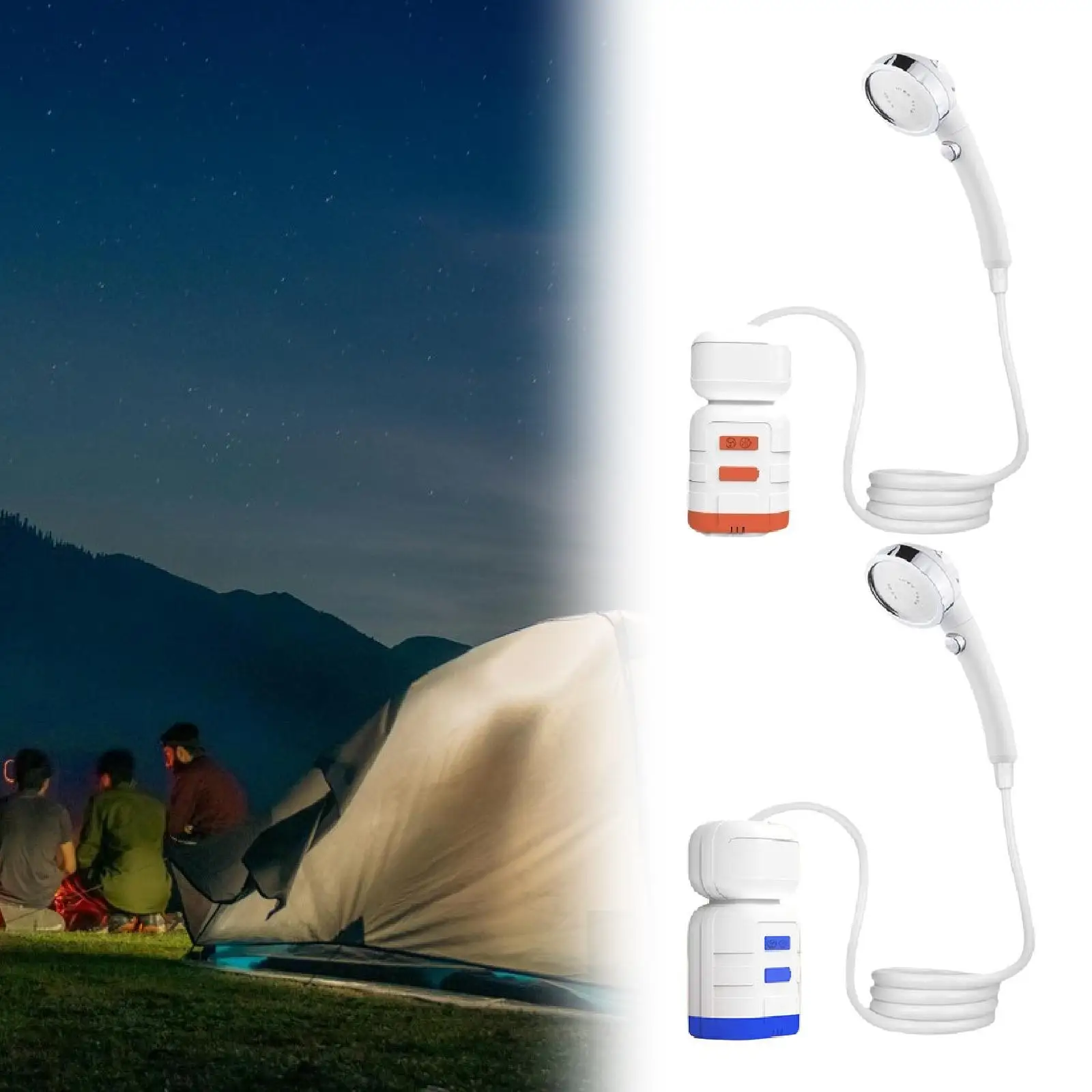 Portable Camping Shower Powerful Water Pumping Outdoor Camp Shower Pump for Traveling Bathing Dormitory Plant Watering RV