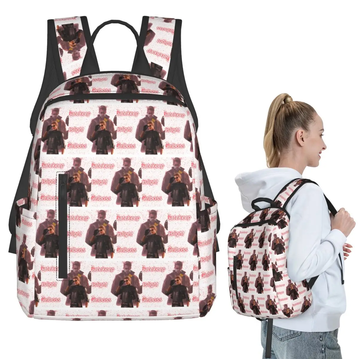 

Albert Wesker Gaslight Gatekeep Girlboss Backpack Student BookBag Children School Bag Laptop Shoulder Bags Boys Girls