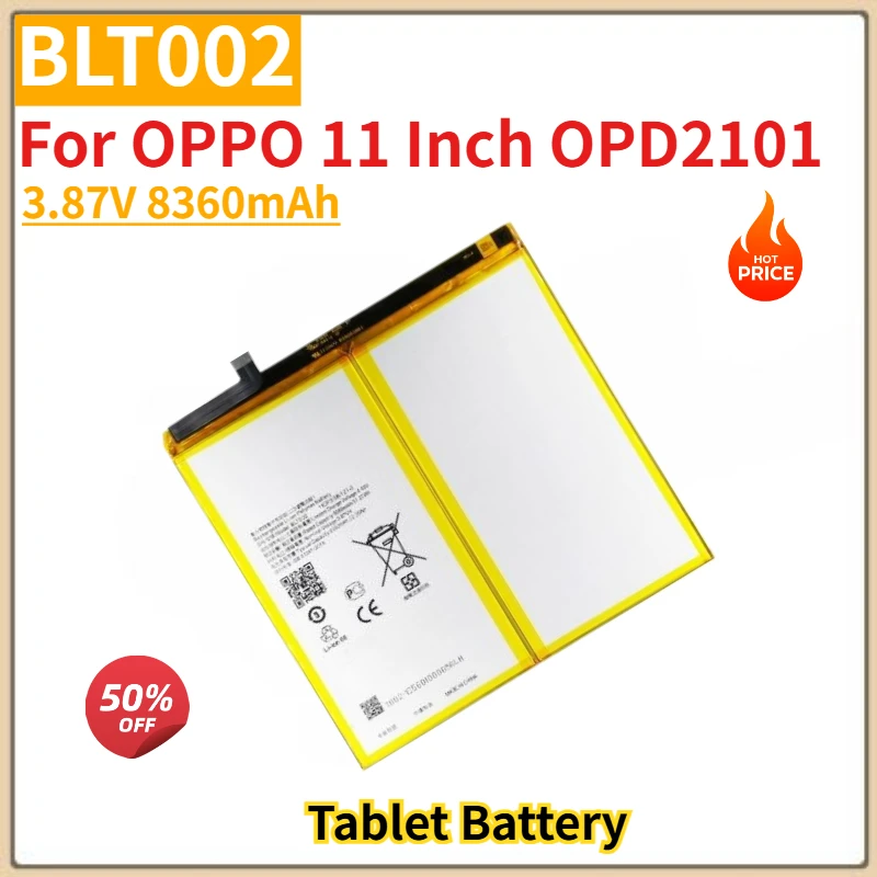 

BLT002 Tablet Battery 3.87V 8360mAh for OPPO 11 Inch OPD2101 Brand New High Quality Replacement Battery