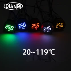 22mm LED  20-119 Celsius digital thermometer indicatro 50-380V  Blue Green Yellow White Red with LED light indicator