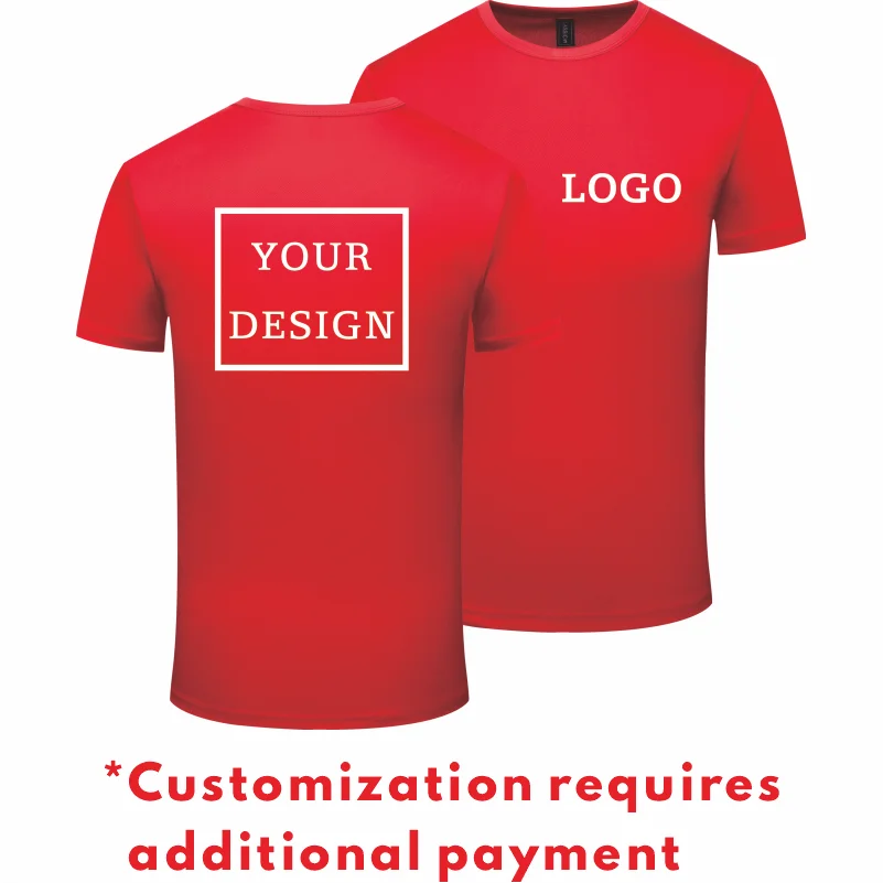 Maglietta personalizzata ad asciugatura rapida crea il tuo Logo di Design testo uomo donna stampa maglietta regalo di Design originale