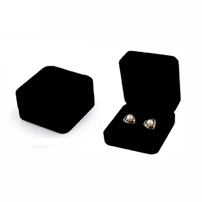 Black Velvet Full Range Jewelry Box Ring Earrings Storage Bracelet Box Pendant Necklace Jewelry Storage Box Gift Box