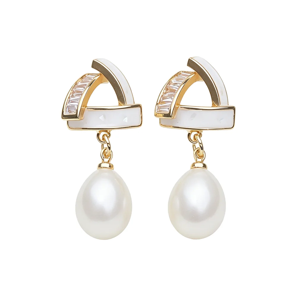 Wedding Freshwater Pearl Earrings Women,Amazing 925 Silver Natural Pearl Earrings Girls Mother Birthday Gift White Black