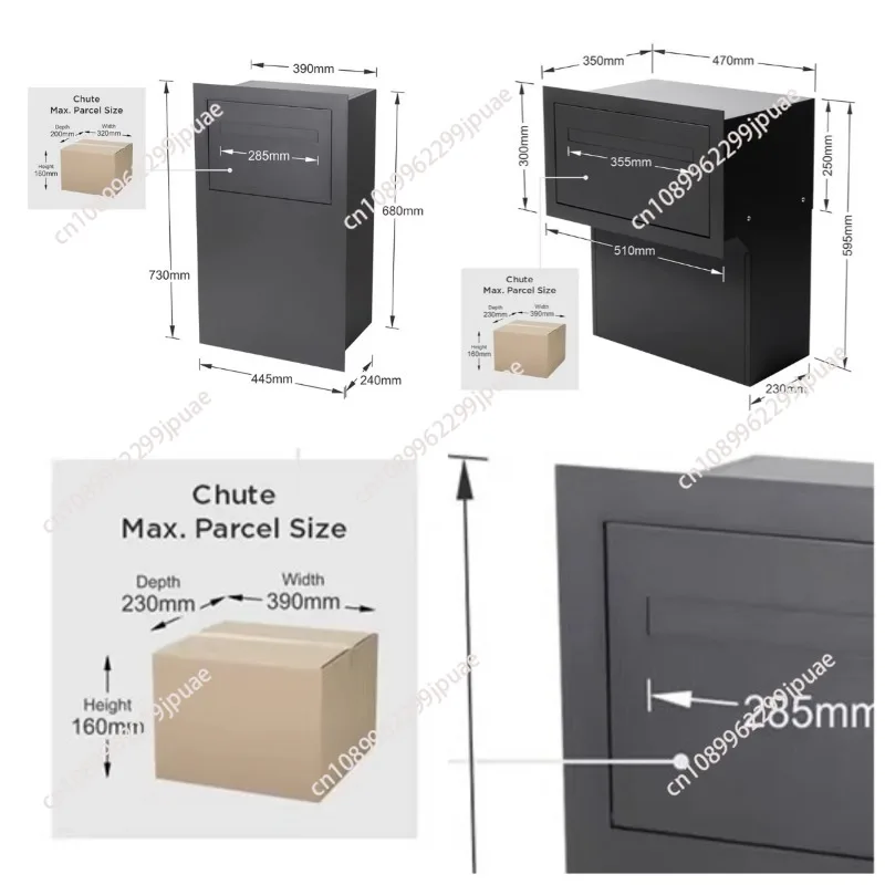 Anti-theft Express Cabinet Self Pickup Parcel Box Mailbox for Home Office Doorway Document Package Storage