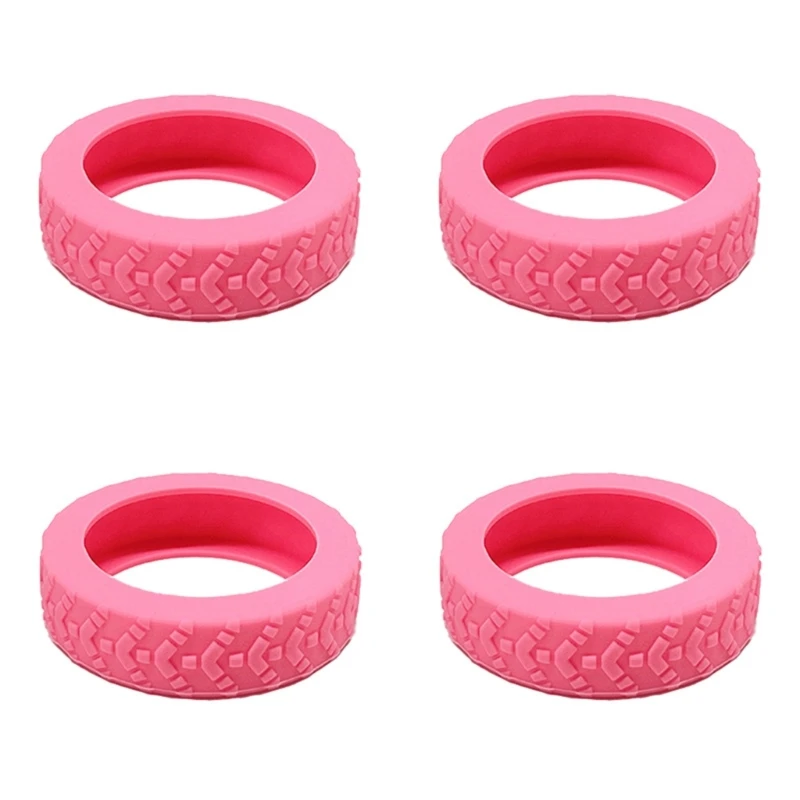 4pcs Convenient Silicone Wheel Protectors for Luggage Suitcase and Office Chairs