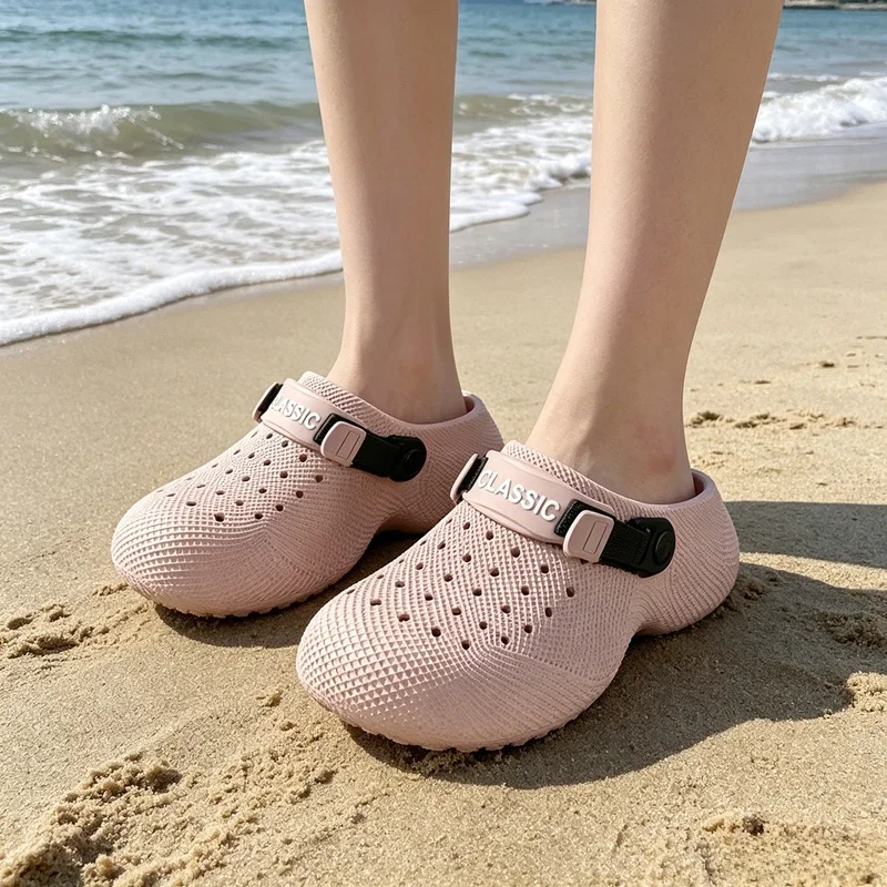 Men Women Classic EVA Platform Clogs  Breathable Hole Shoes Adjustable Strap Beach Garden Outdoor Slides SandalsShower Slippers