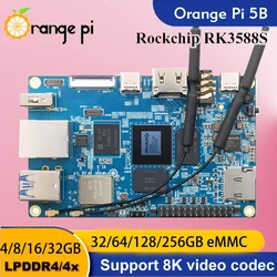 Placa Orange Pi 5B RK3588S WiFi BT compatible con Debian y Android