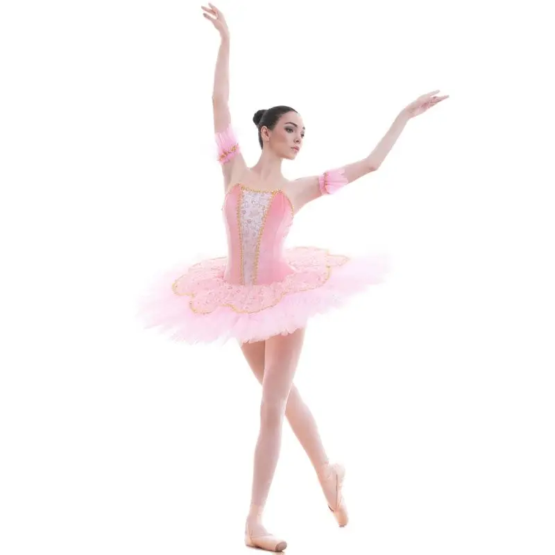 

BLL030 Pink Velvet Bodice Pre-professional Ballet Tutu Pancake Tutu Girl & Women Ballet Tutu Ballerina Dance Costumes