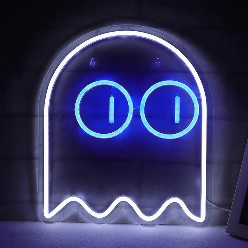 

Halloween Ghost LED Neon Decorative Sign Ghost Neon Cute Ghost Wall Playroom Bedroom Party Birthday Decoration Gift