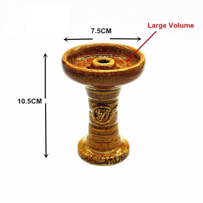 1Pc Ceramic One Hole Phunnel Bowl Hookah Chicha Head Shisha Bowl Ferris Bowl Charcoal Holder Narguile Sheesha Tobacco Container