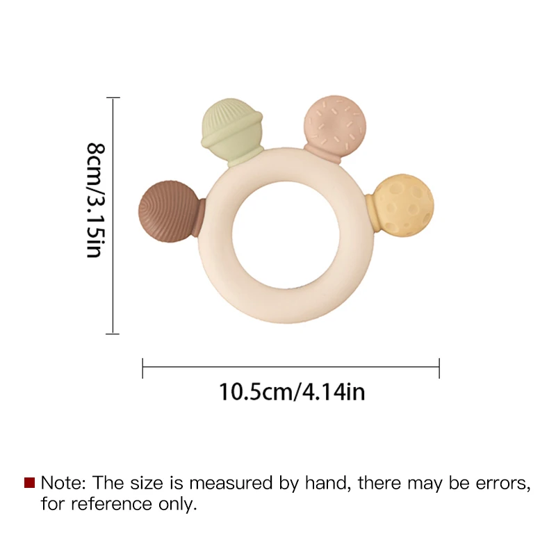 1pc Baby Teething Toys BPA Free Infant Silicone Teethers Easy to Grip Chewing Toy for Boys Girls Newborn Gift Babies Accessories