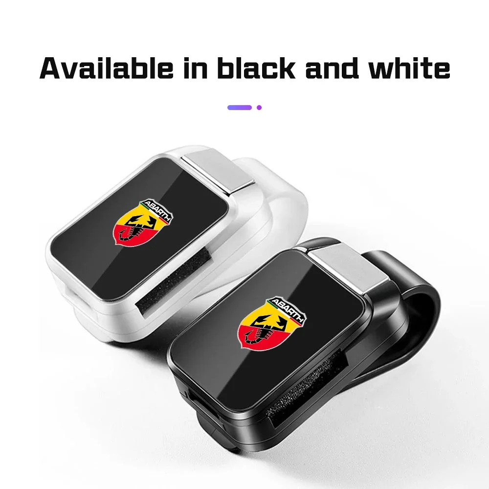 Car Sun Visor Glasses Holder Clip Interior Storage Accessory For Abarth 595 695 595C 695C 500 124 Spider