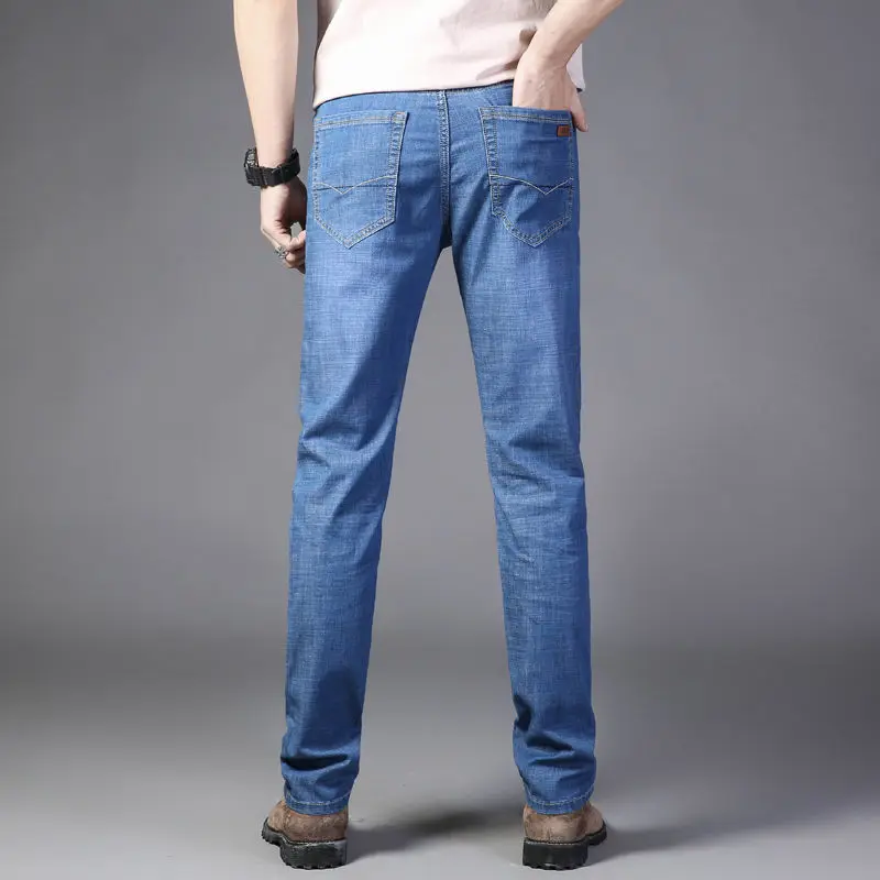 Fashion Zipper All-match Washed Straight Jeans Men's Clothing 2024 Summer New Loose Solid Color Casual Denim Trousers
