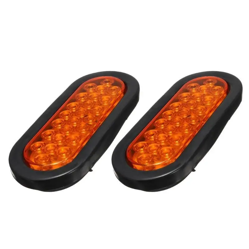 

31BC 2Pieces Waterproof High Visibility LED Tail Lights Lamp 24LED with Flash Patterns for Large Vehicles Truck & Trailer Use