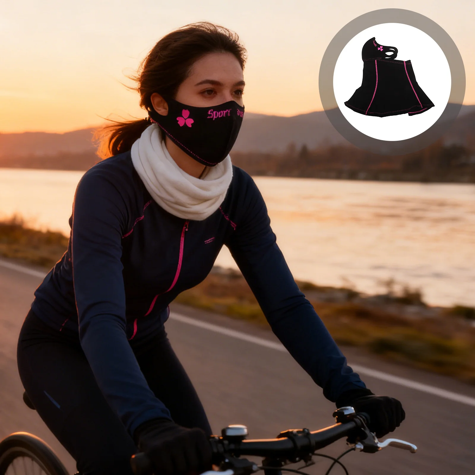 

Winter Half Face Mask Women Insulated Windproof Thickened for Skiing Riding Hiking Face Cover Gaiters for Snow