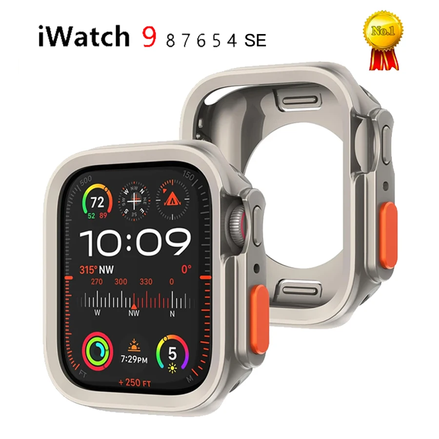 Case for Apple Watch 9 8 7 45mm 41mm 44mm 40mm Soft TPU Shockproof Protective Full Bumper Cover for iwatch series 6 5 4 SE 3 2 1