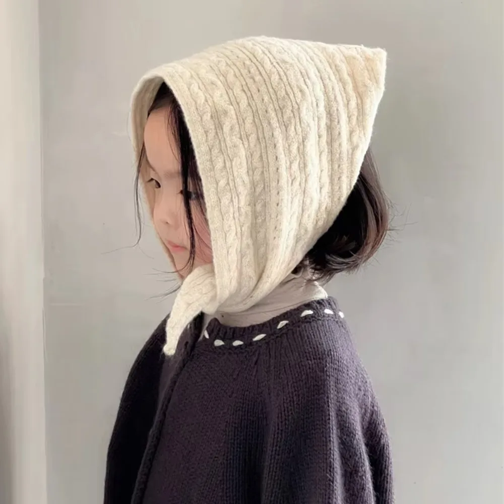 Classic Twist pattern Knitted Wool Scarf Windproof Keep Warm Cashmere Scarves Soft Solid Color Neckerchief Boy Girl
