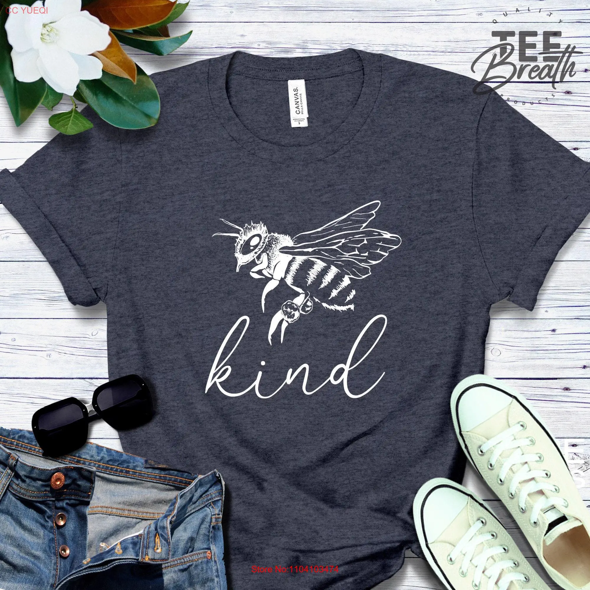 Be Kind T Shirt Bee Save The Bees Fit Lover Honey Cute Sweet long or short sleeves