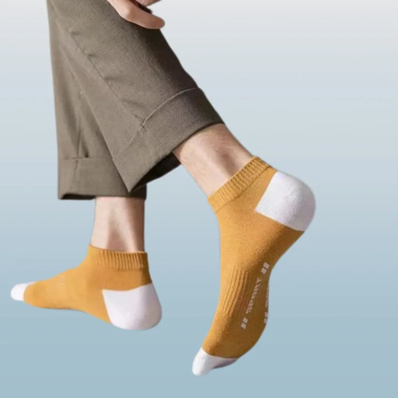 Calcetines deportivos de corte bajo para hombre, medias tobilleras finas y cómodas, transpirables, 5/10 pares