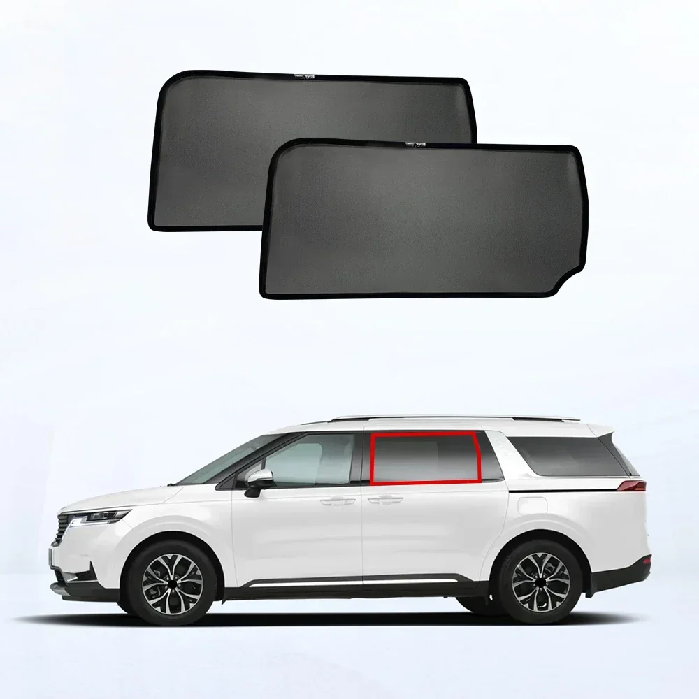 Magnetic Car Rear Window Sunshades For KIA Carnival KA4 2021 2022 Passenger Window Privacy Curtain For KIA Carnival 2023 2024