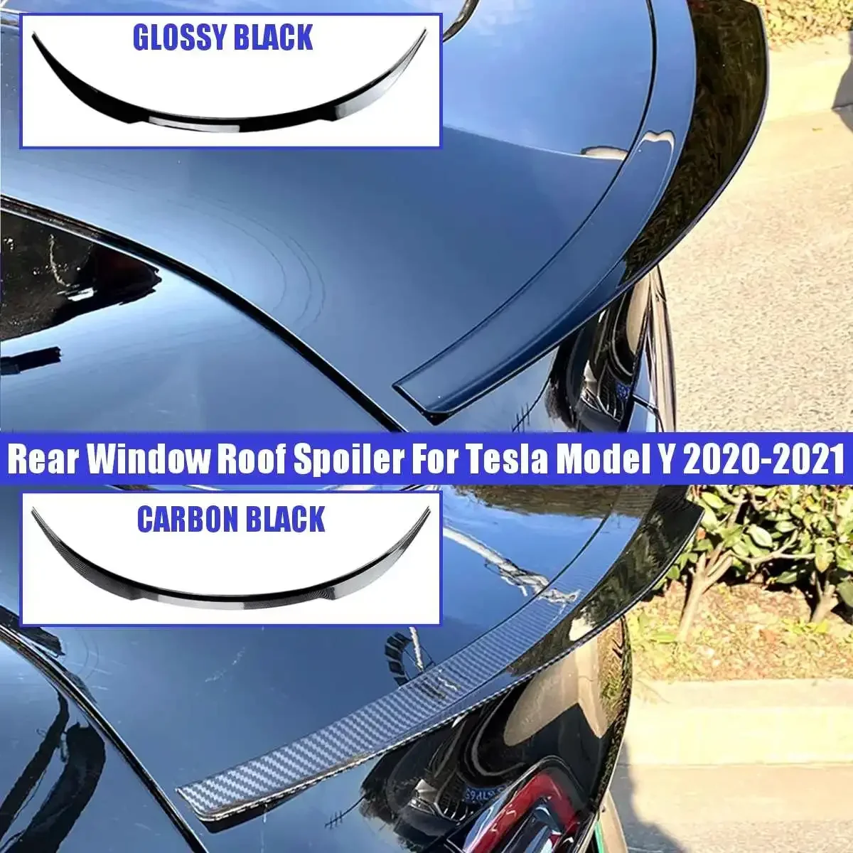 For Tesla Model Y 2020-2021 Rear Window Roof Spoiler Sun Rain Shade Vent Visor Lip Rear Trunk Lip Wing Spoiler Car Accessories