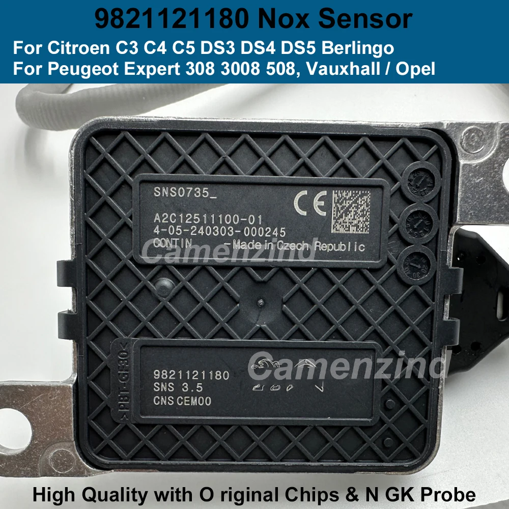 Nitrogen Oxide Nox Sensor 9821121180 A2C12511100 SNS0735 for Citroen C3 C4 C5 DS3 DS4 DS5 Berlingo Peugeot Expert HDI