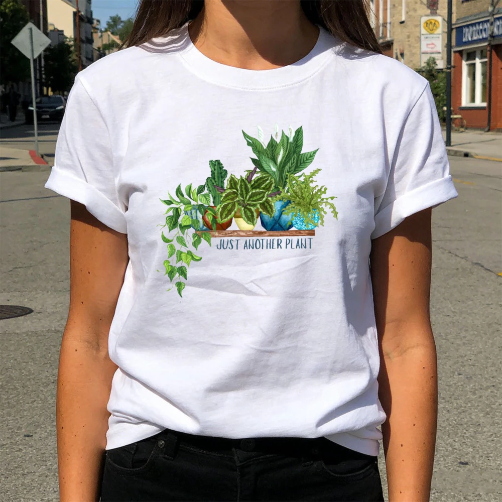 

Just Another Plant Shirt Cute Plant Lady T-Shirt Gardening Plants Tee Plant Lover Graphic T-Shirt Women Casual Cotton Tops