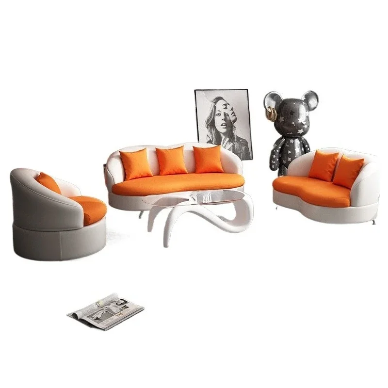 

Creative office reception bedroom, special-shaped fashion small coffee table combination