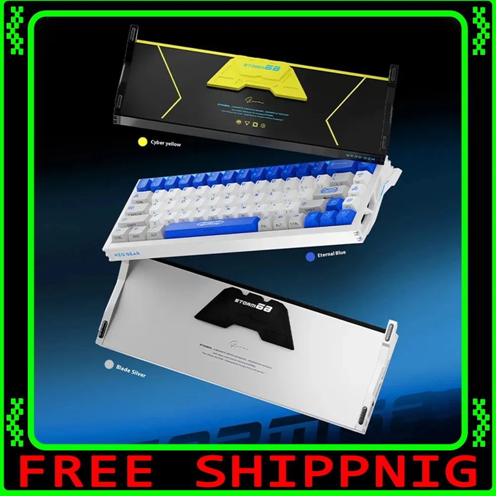 NZO STORM68 Anodized Aluminum Magnetic Switch Keyboard 220 Mesh Wired RT0.005mm 8KHz Polling Rate 0.08ms Delay Gaming Keyboard