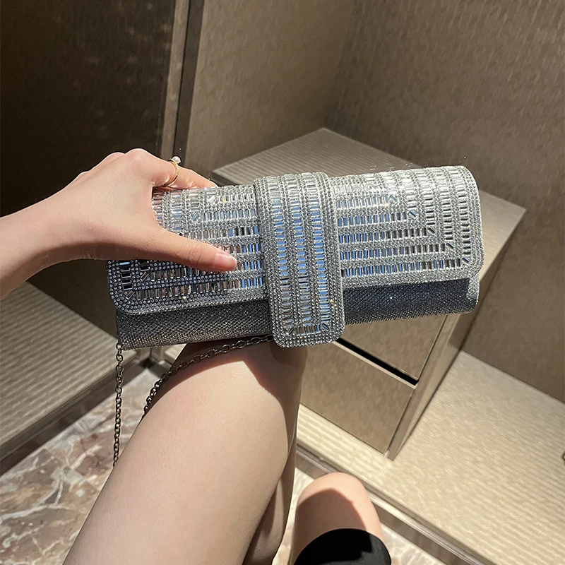 Luxury Special Occasion Wedding Party Women Shoulder Bag Evening Bag Handbag Rhinestone Ladies Dinner Purse Diamond Clutch Bags