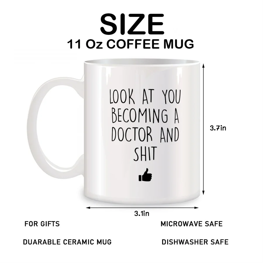 Look At You Becoming A Doctor Mugs For Doctor Medical Student Birthday Novelty Coffee Ceramic Tea Cups White 11 oz