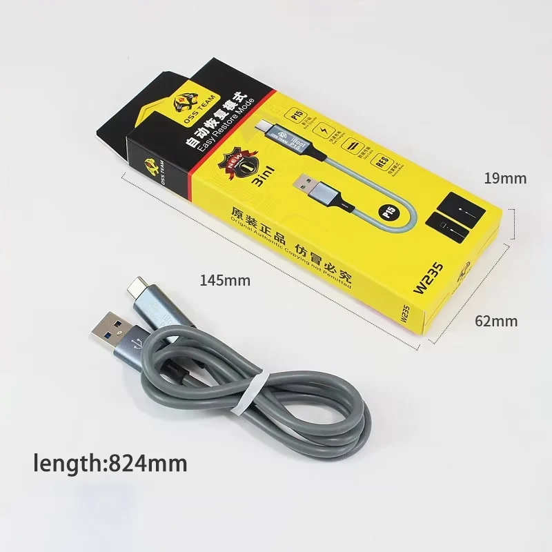 

W235 Type C Port Restore Easy Cable for Android Quick Startup Go to Recovery Mode Flashing Restoring DFU Mode Cable