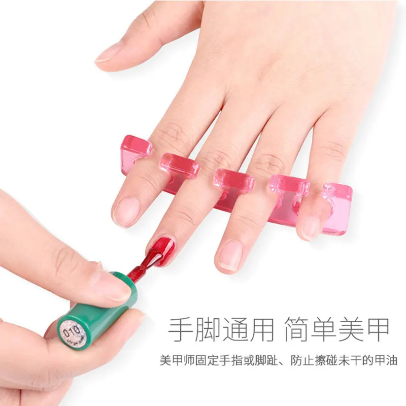 2pcs Silicone Soft Form Toe Separator/Finger Spacer For Manicure Pedicure Nail Art Tool Flexible Soft Silica Random Color