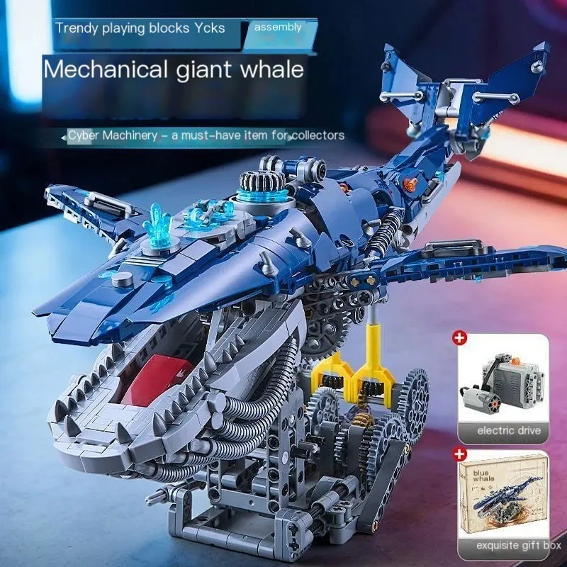 2026 New Mechanical Sea Animals Building Blocks Friends DIY Movable Whale Creative Technical MOC Desktop Decor Holiday Gift