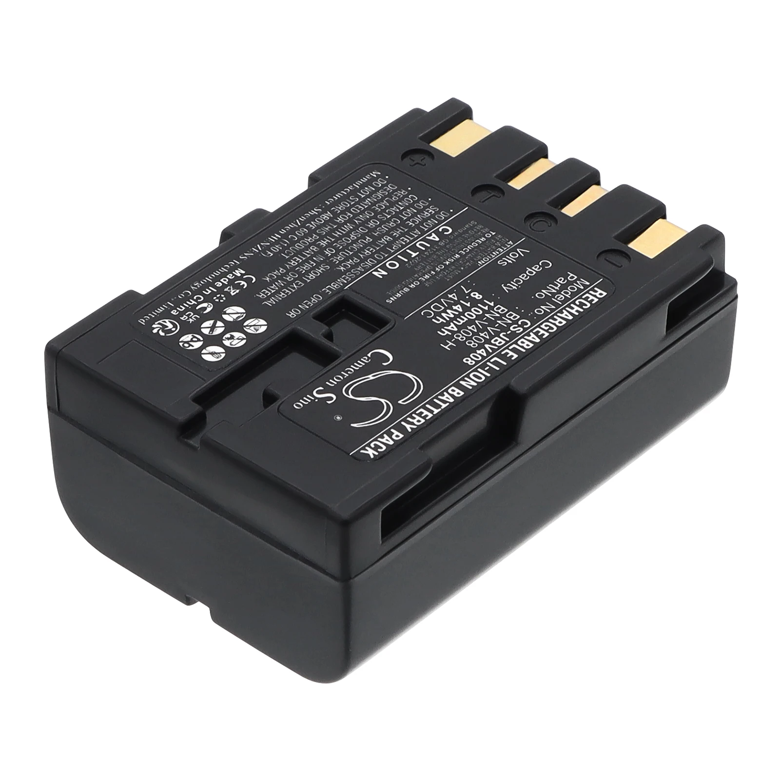 Li-ion Camera Battery for JVC, 7.4V, 1100mAh, Compatible Models: CU-VH1, CU-VH1US, GR-33, GR-4000US, JY-HD10, JY-HD10US