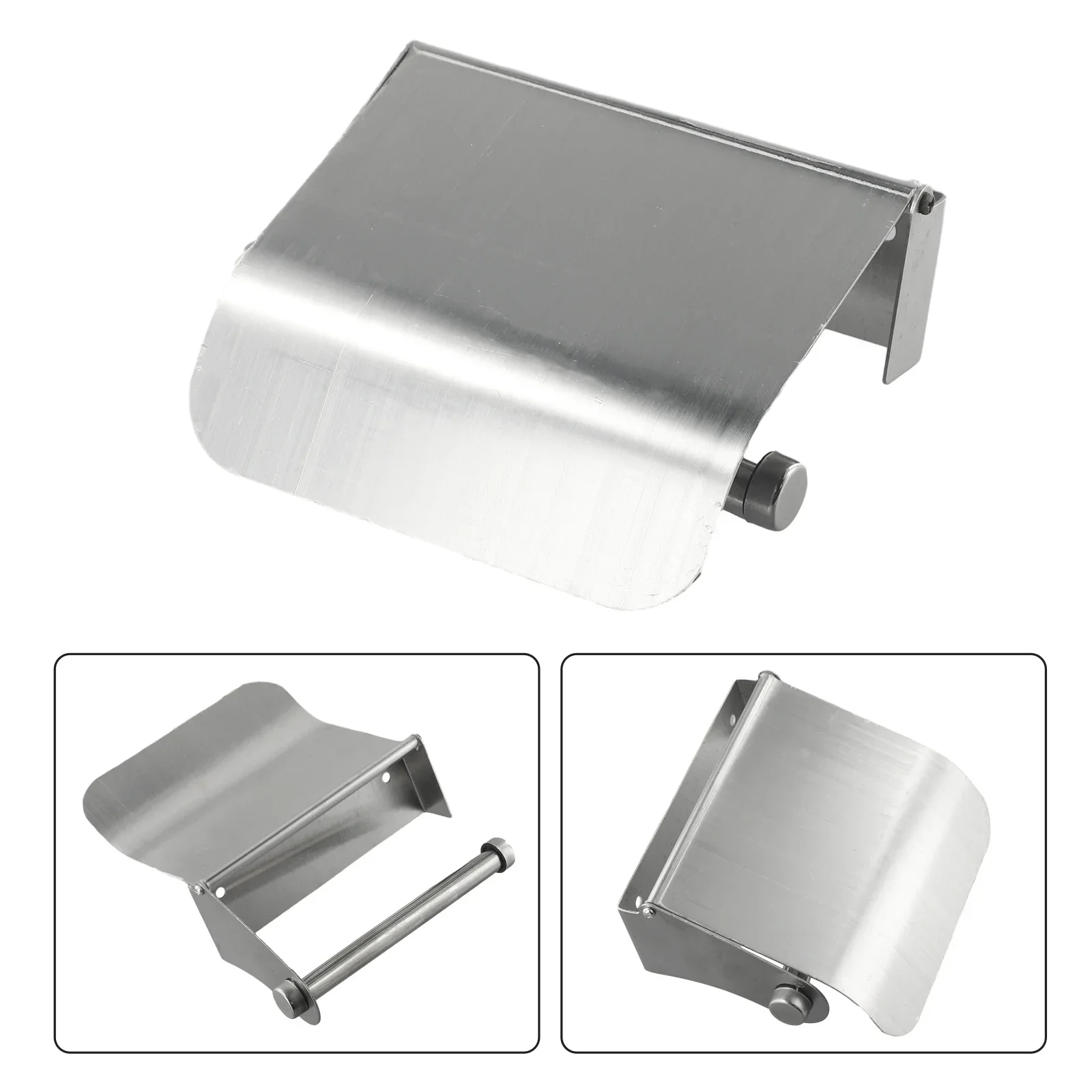 

Paper Stand Paper Towel Holder Bathroom Dispenser Elegant Kitchen Punching Silver Stainless Steel Toilet Tissue