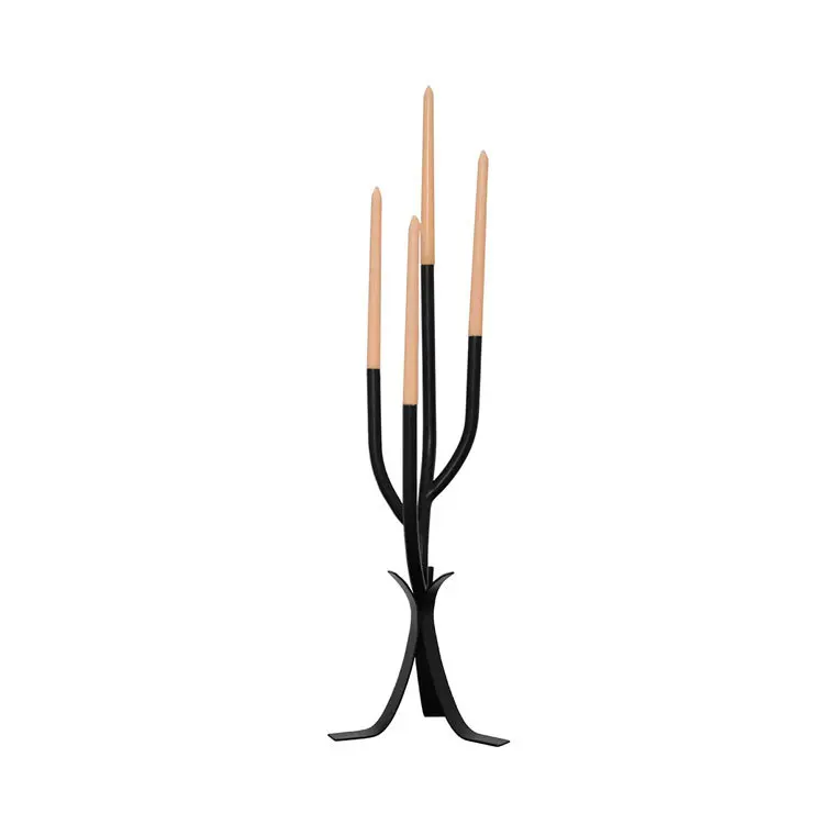 french-antique-multi-headed-metal-candle-holder-christmas-candle-candle-holder-atmosphere-decorative-ornament-branch-shaped