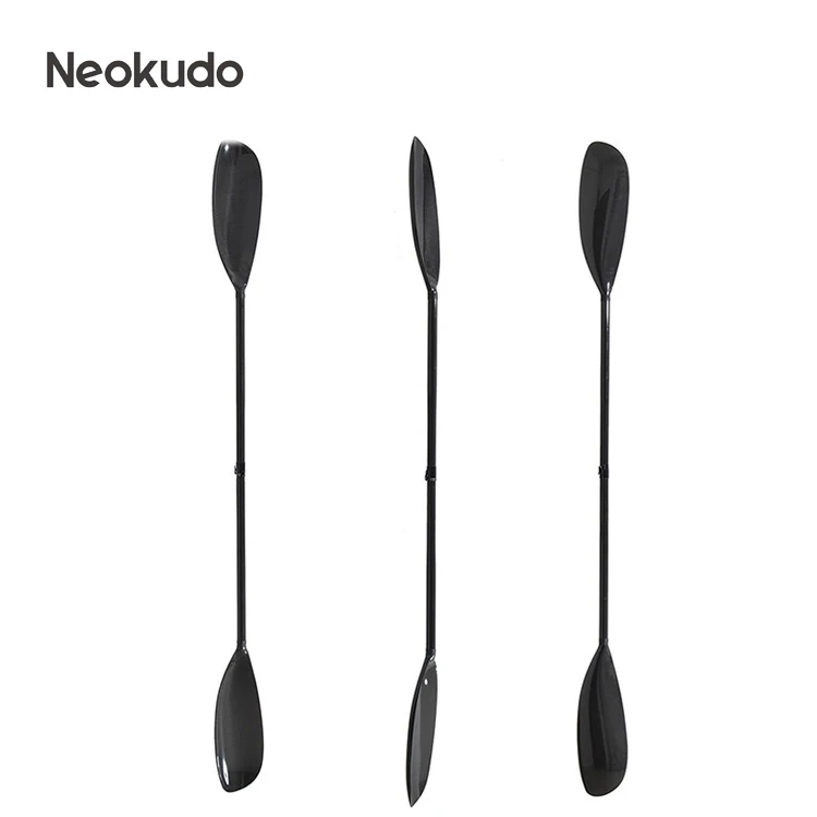 Neokudo Customized Logo Carbon Fiber Kayak Paddle Lightweight, Wing Blade Kayak Paddle  Adjustable  210cm-220cm, 2-Piece