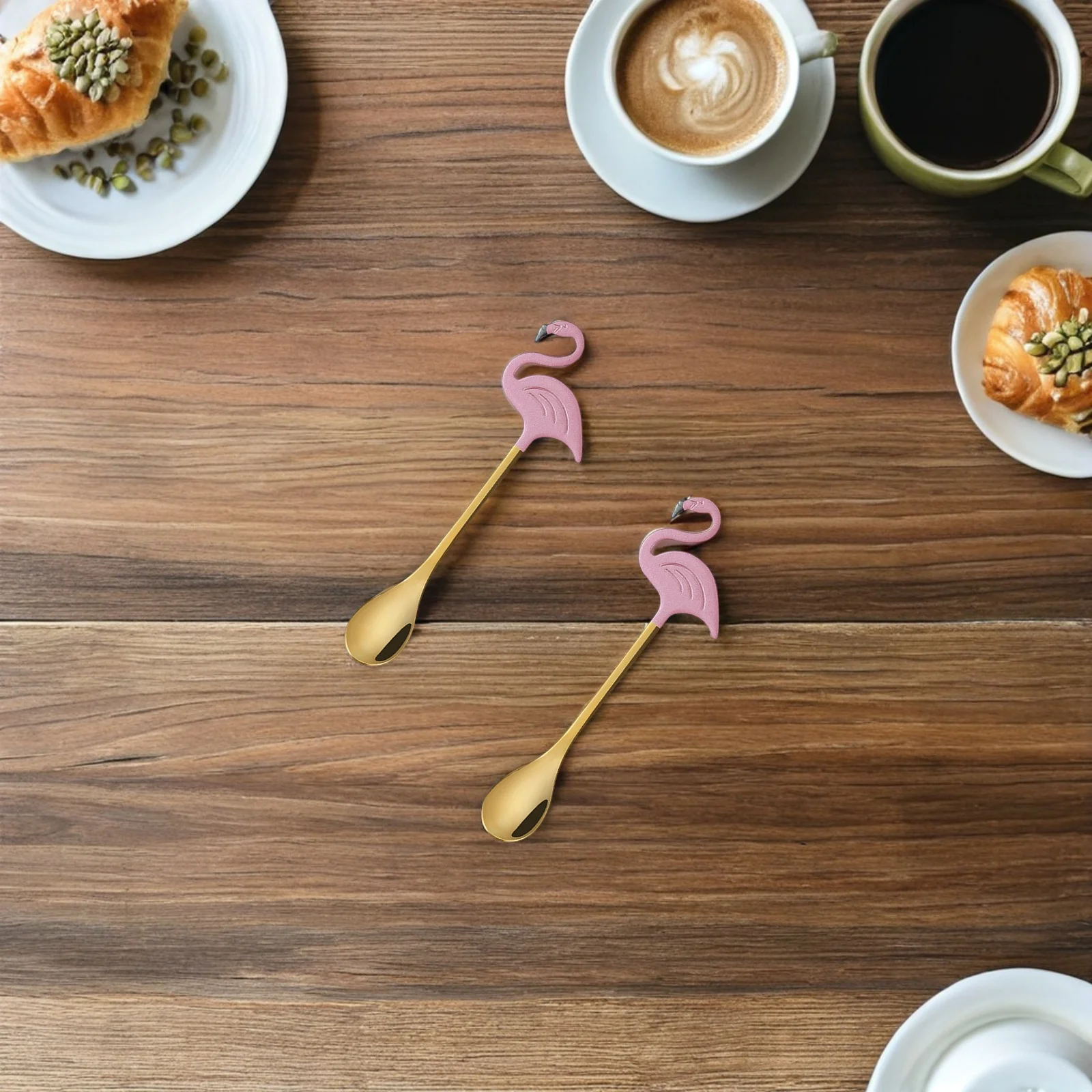 

4pcs Flamingo Coffee Spoon Stainless Steel Dessert Spoons For Tea Milk Hot Chocolate Stirring Mixing Kitchen Tableware Tool