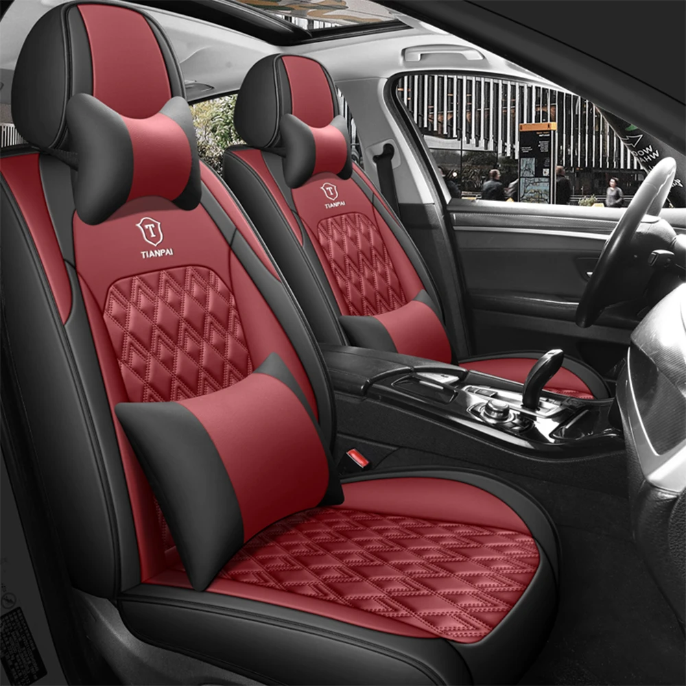 Leather Full Set Car Seat Cover for Mitsubishi Pajero 4 2 Sport l200 Outlander xl Asx Montero Lancer 9 10 Carisma Accessories