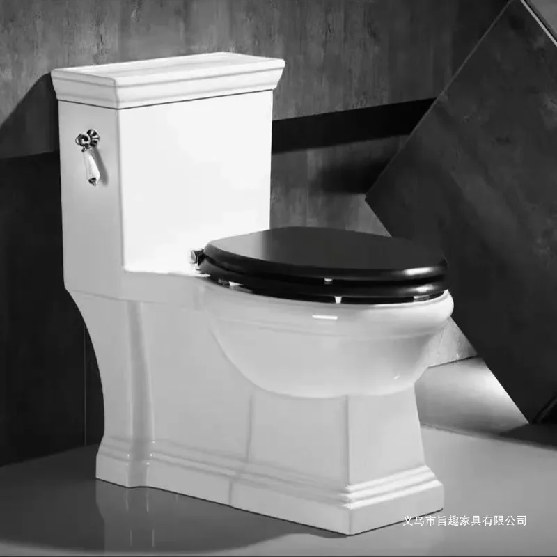 Retro One Piece Toilet Siphonic Flush Silent Water Saving Large Diameter Bathroom Sanitary Ware Luxury Household Commode