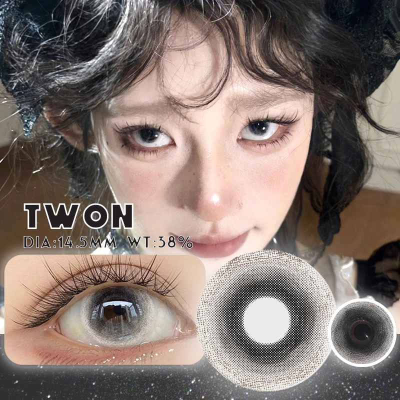 JeweLens Cosplay Myopie Farbkontaktlinsen Anime Weiß Schüler 1 Paar Halloween Softlens