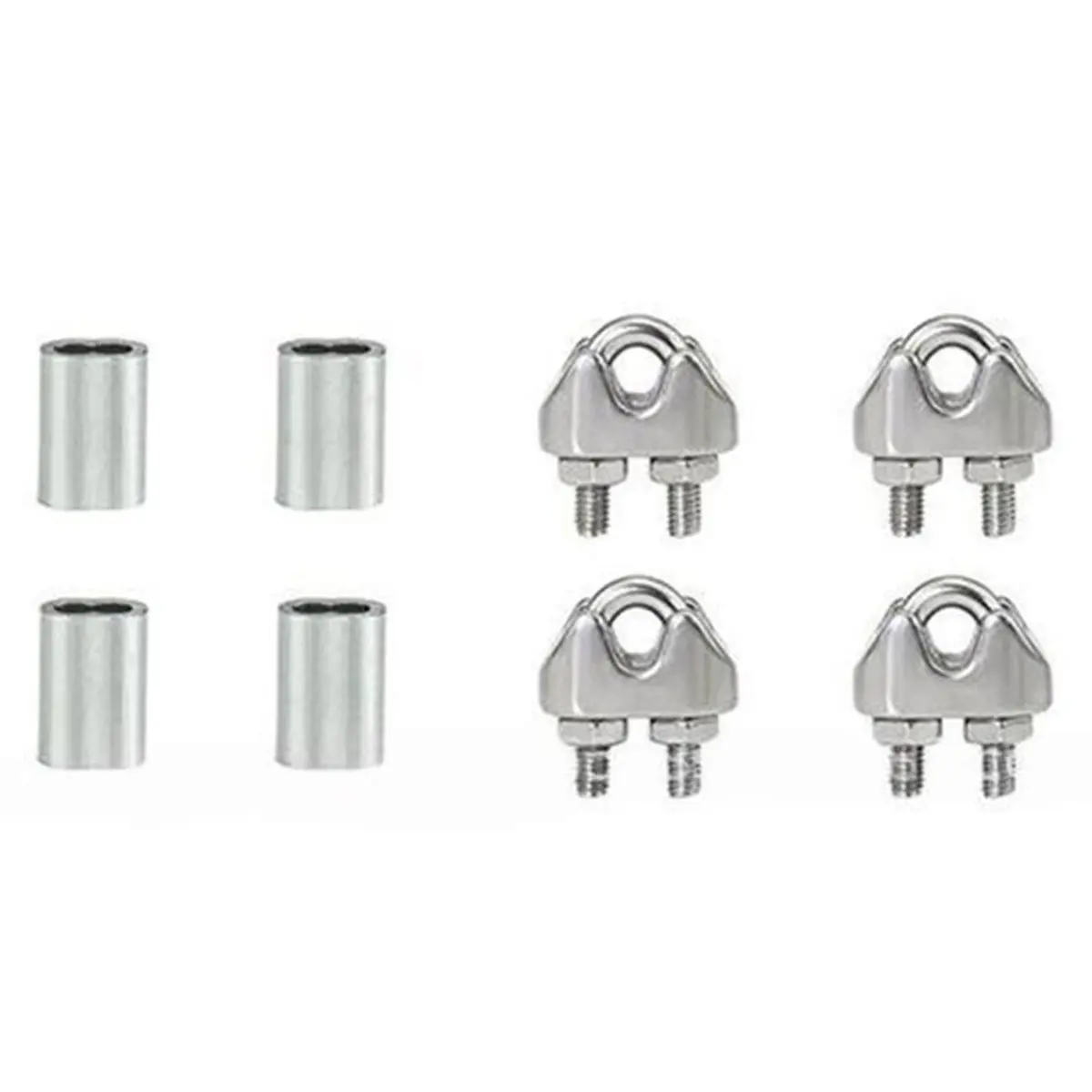 Wire Rope Hardware Kit, Turnbuckle Cable Tensioner Set for 3mm Steel Cable Railing, Awning and Garden Hanging Projects