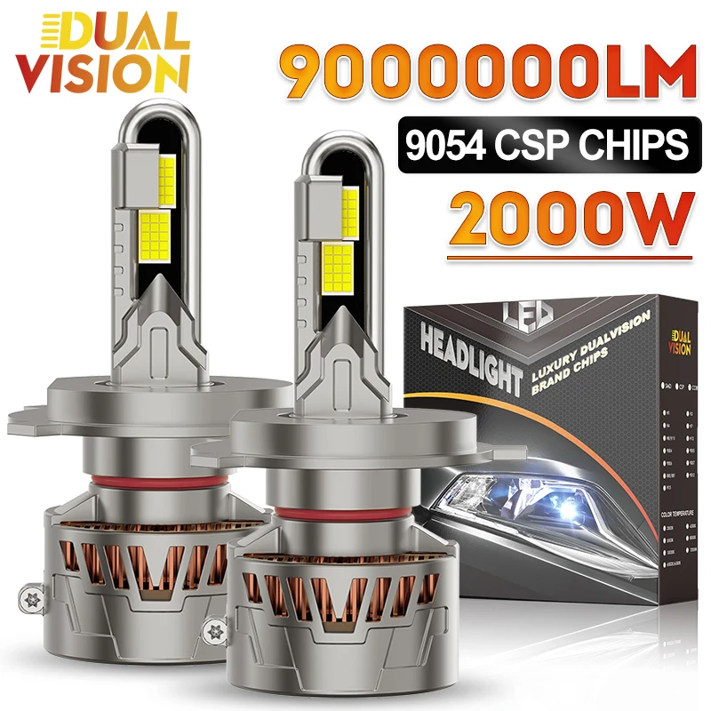 

2000W K5C PLUS H7 H11 H1 H4 Led Headlight Bulbs CANbus LED 9005 9006 HB3 HB4 881 880 Double Copper Tube 30PCS CSP Turbo Lamp