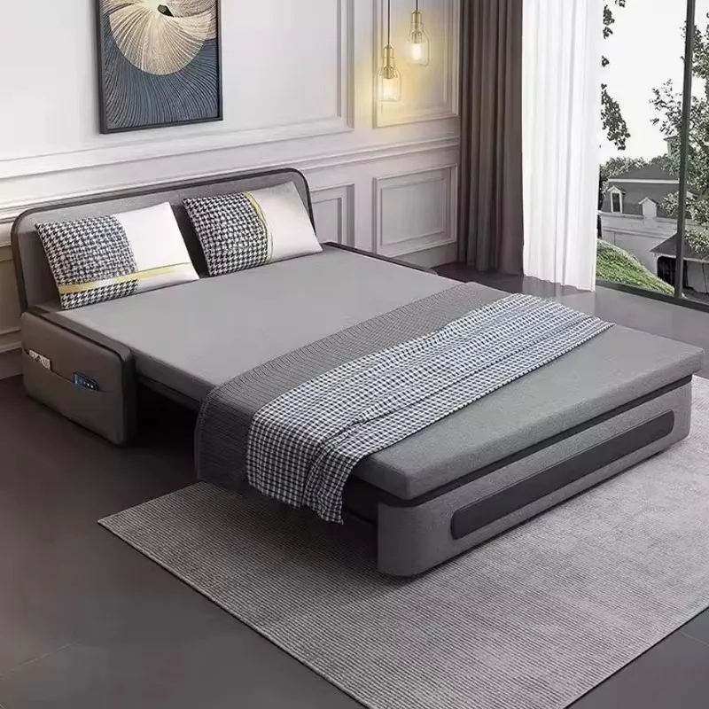 Dual-purpose two-in-one double sofa bed foldable multi-functional anti-fouling technical fabric easy to clean apartment
