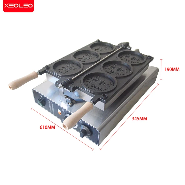 XEOLEO Commerical 3PCS Coin Waffle Maker Korean Gold Coin Bread Waffle Machine 1400W Non-stick Coating Electric/Gas 3 XEOLEO Commerical 3PCS Coin Waffle Maker Korean Gold Coin Bread Waffle Machine 1400W Non-stick Coating Electric/Gas 3