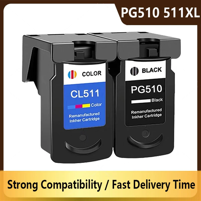 PG510 CL511 PG-510 CL-511 Ink Cartridge Compatible for Canon PIXMA IP2700 IP2780 IP2880 MP240 250 260 270 280 480 Printer