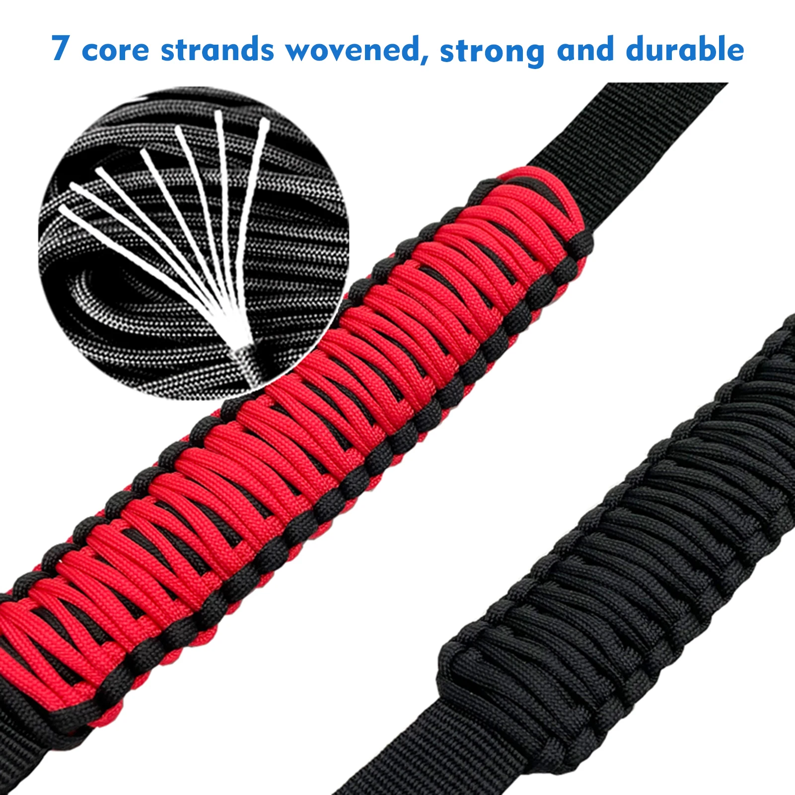 2Pcs Car Roll Bar Paracord Grab Handles Grip Handles Replacement for Ford Bronco Jeep Wrangler