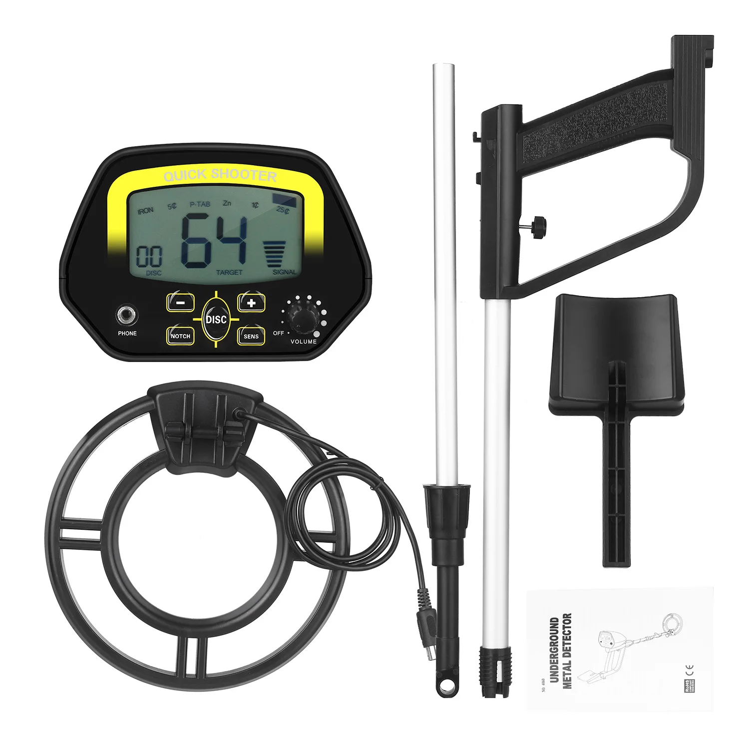 MD4060 Underground Metal Detector LCD Display Detector Outdoor Treasure Hunting
