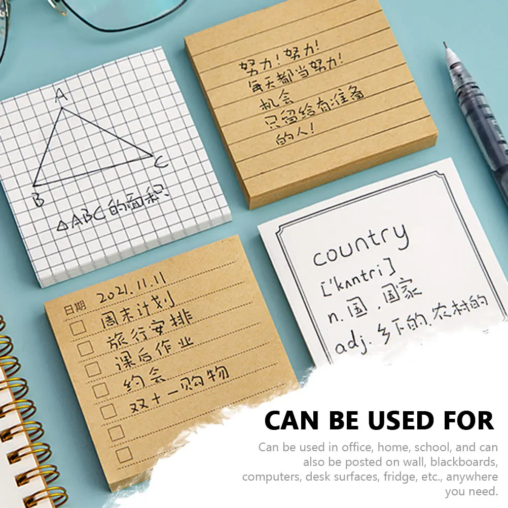 

8Pcs Sticky Memo Pads Adhesive Notes Colorful Memo Stickers for Office School Diary Planner Book Markers Reminder Labels